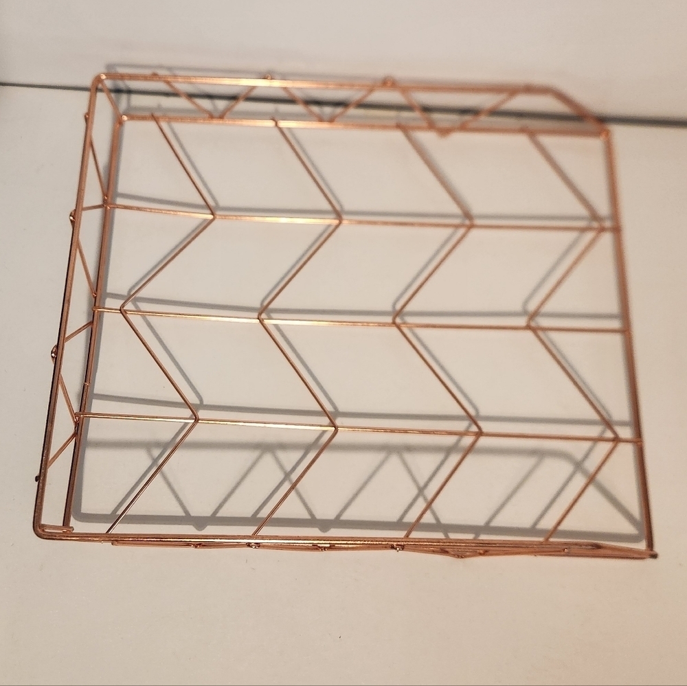 Unbranded Rose Gold Wire File Tray Organizer - Picture 5 of 7